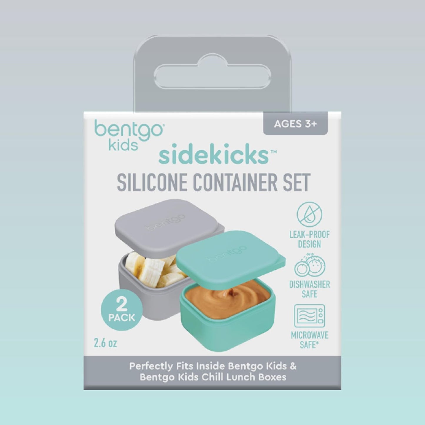 Bentgo Sidekicks 2-Pack Silicone Container Set - Dipping Sauce Cups for Condiments & Small Snacks, Reusable, Durable, & Leak-Proof Liquid Storage, Salad Dressing Container - 2.6 oz (Lavender & Pink)
