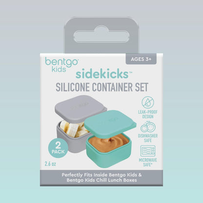 Bentgo Sidekicks 2-Pack Silicone Container Set - Dipping Sauce Cups for Condiments & Small Snacks, Reusable, Durable, & Leak-Proof Liquid Storage, Salad Dressing Container - 2.6 oz (Lavender & Pink)