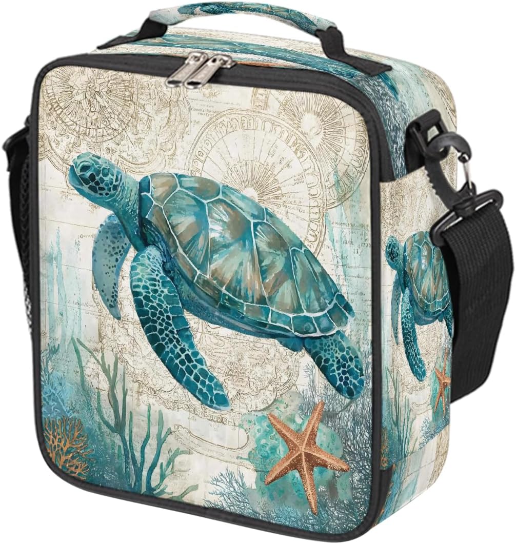 cfpolar Skull Skateboard Lunch Box for Boys Girls, Insulated Lunch Bags for Kids Reusable Mini Cooler Lunch Tote Lunchbox Thermal Meal Tote Kit with Shoulder Strap for Work School Picnic