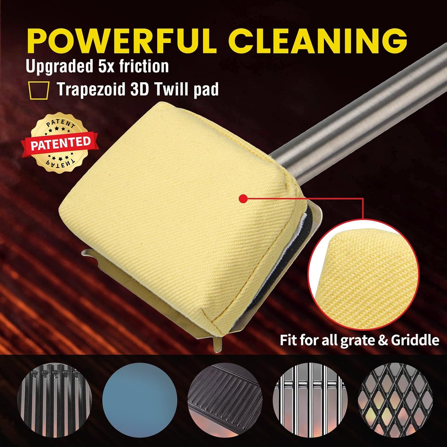 XUDAKAIXIN Bristle-Free Steam Grill Brush,No Bristle Shedding— Ultra Safe & Efficient BBQ Grill Cleaner for Outdoor Grill, for Men, Dad, or Any Grill Lover﻿