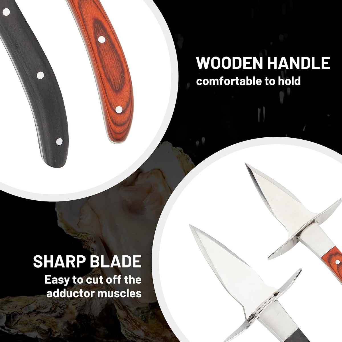 Oyster Shucker Set - 2 Oysters Shucking Knives and Cut Resistant Gloves- Seafood Opener Kit Tools for Oysters, Clam, Shellfish, Crab, Kitchen Tools, Premium Kitchen Knife Tools Gift
