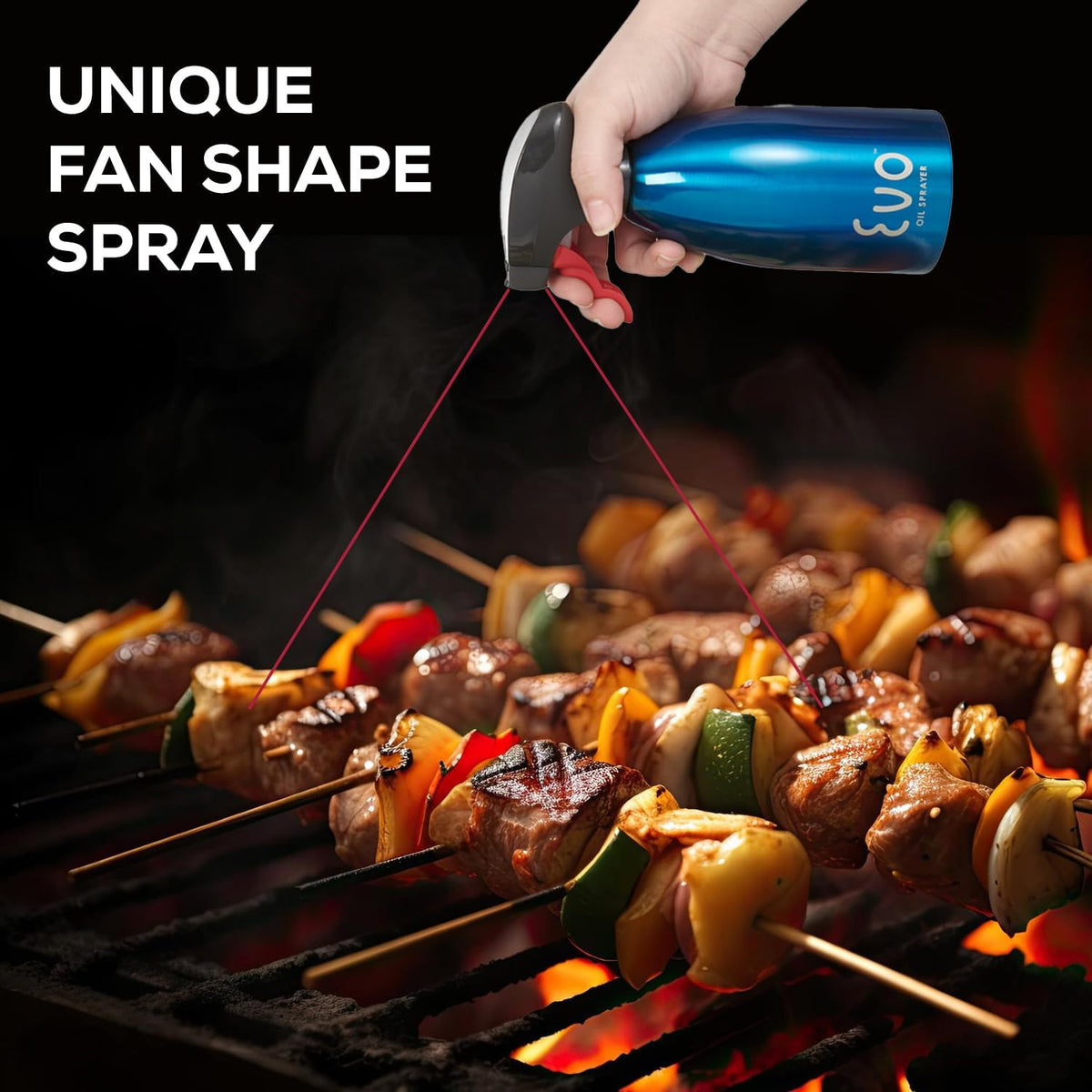 Evo Oil Sprayer 18/8 Stainless Steel, Non-Aerosol for Olive, Cooking Oils, and Vinegars, Silver, 16-Ounce Capacity