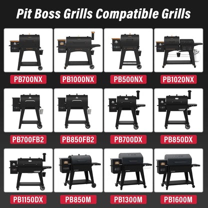 Upgraded Grill Table for Weber Kettle 22"/18"/26", Master Touch 22", Smokey Mountain, Recteq Pellet Grill RT-B380, Prep Station with Cutting Board, Basin, 4 Hooks, Shelf for Weber Kettle Accessories