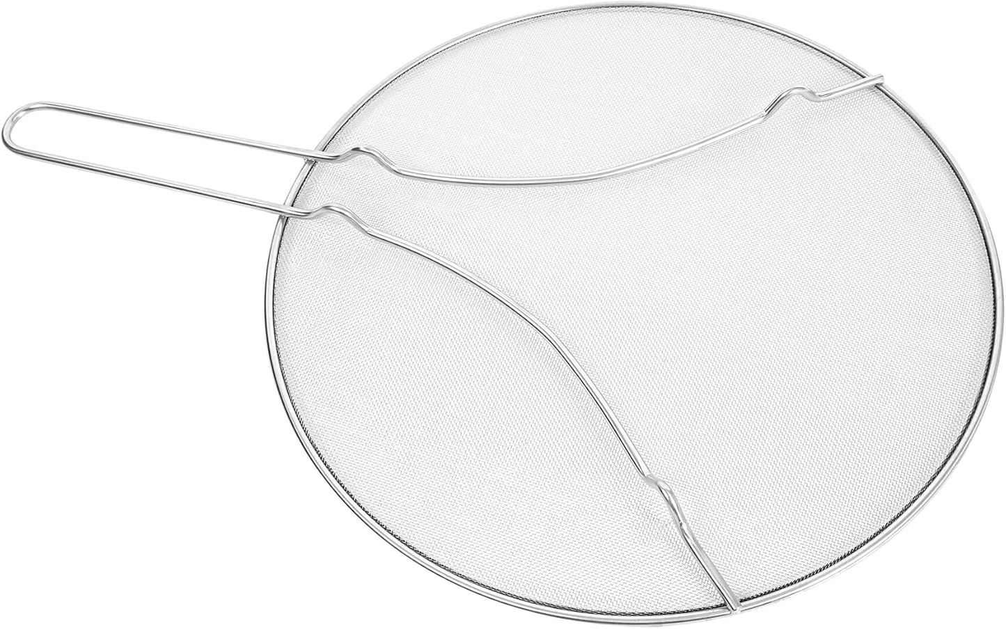 Restaurantware Splatter Screen 1 Count 13" Fine Mesh Cover Stainless Steel Splatter Guard with Resting Feet Cooking Protector for Frying Pan, Cooking Pots, Saute, Grease and Oil, Kitchen Tool
