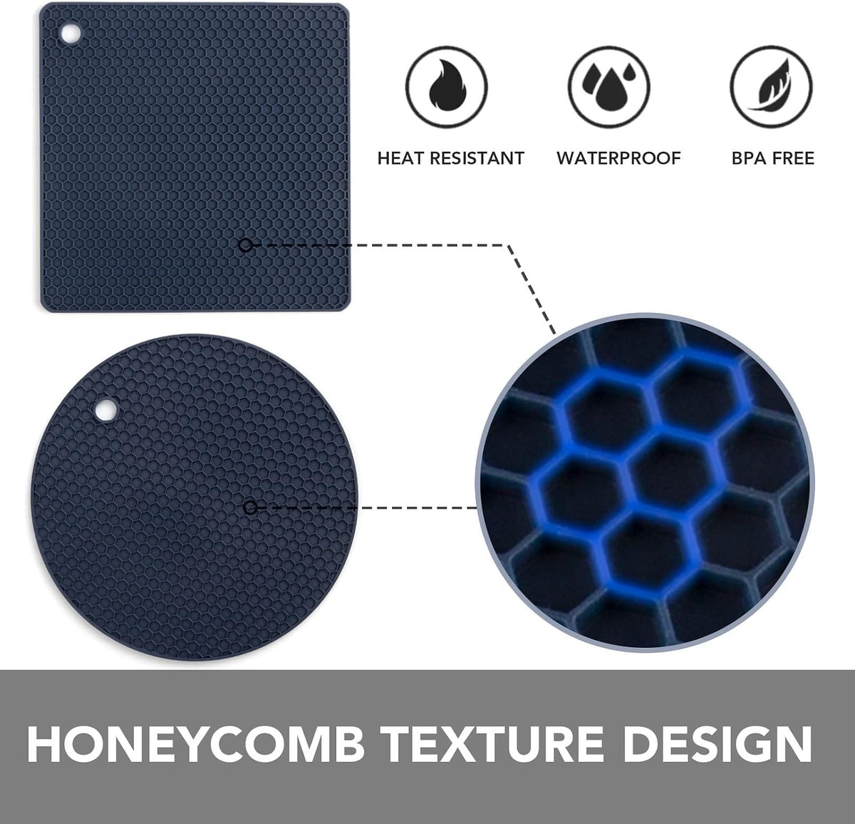 Joyhalo 4 Pack Trivets for Hot Dishes