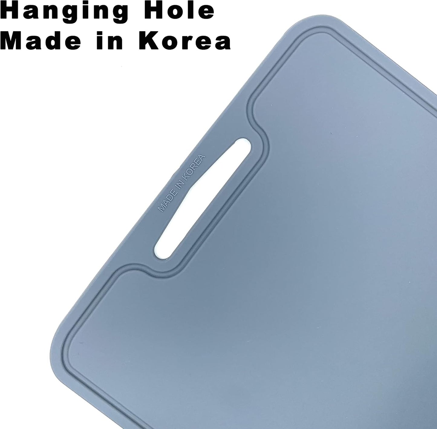 Blue Premium Thick & Flexible Silicone Cutting Mat(Medium & Large Bunble), BPA Free, Knife Friendly, Non-Toxic, Anti-Slip, Dishwasher Safe, Space Saving, Easy Grip Handle, Ergonomic Design, Cho