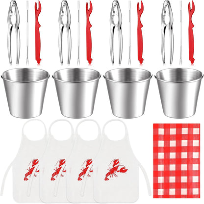 Mepase Seafood Boil Crab Cracker Tool Kit, Red