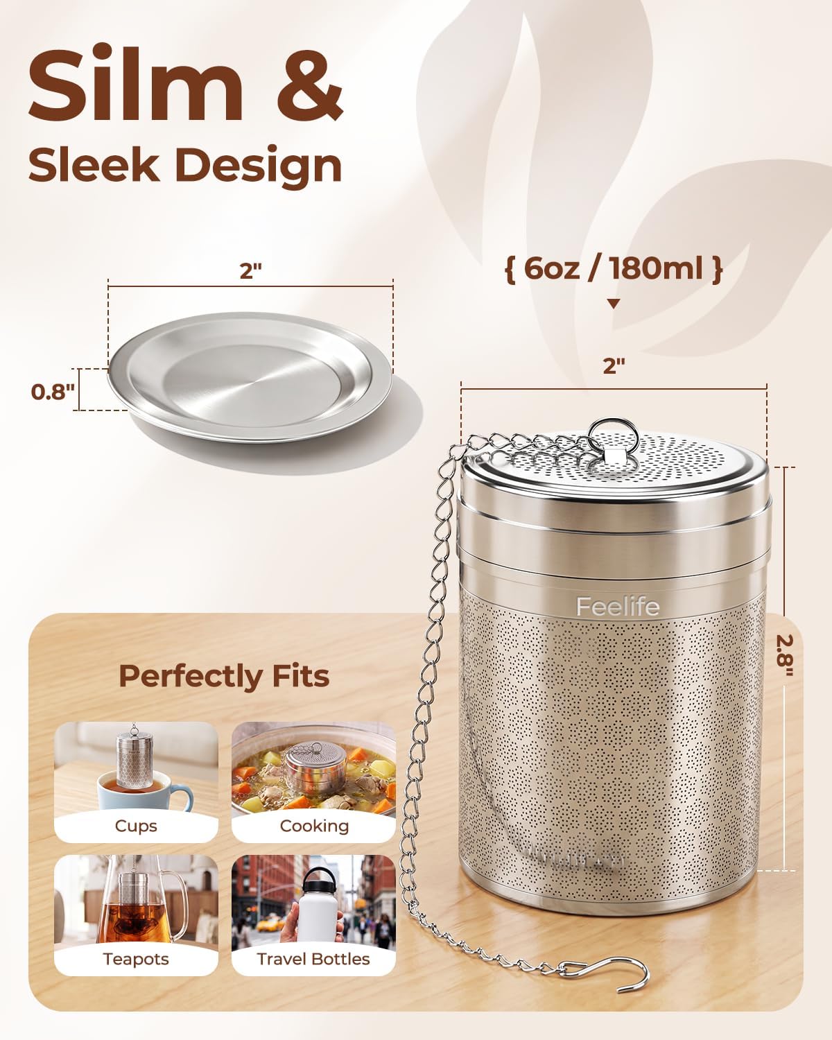 Mini Snowflake Stainless Steel Tea Infuser for Loose Leaf Tea Ball