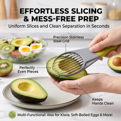 7.5 x 2.6 x 0.4 Inch Avocado Slicer Tool - 3 In 1 Peeler And Slicer Tool, Avocado Cutter For Avocados - Plastic