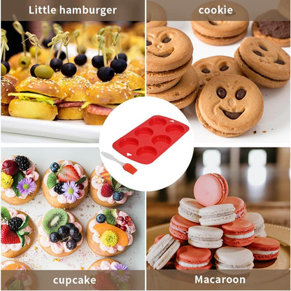 XIAOZHIHUI Silicone Muffin Top Pan 3 Pack,silicone egg molds for Breakfast Sandwiches 3 Inch Round for Baking English muffins,Hamburger,Whoopie Pies,Corn Bread,Egg bites,Tarts