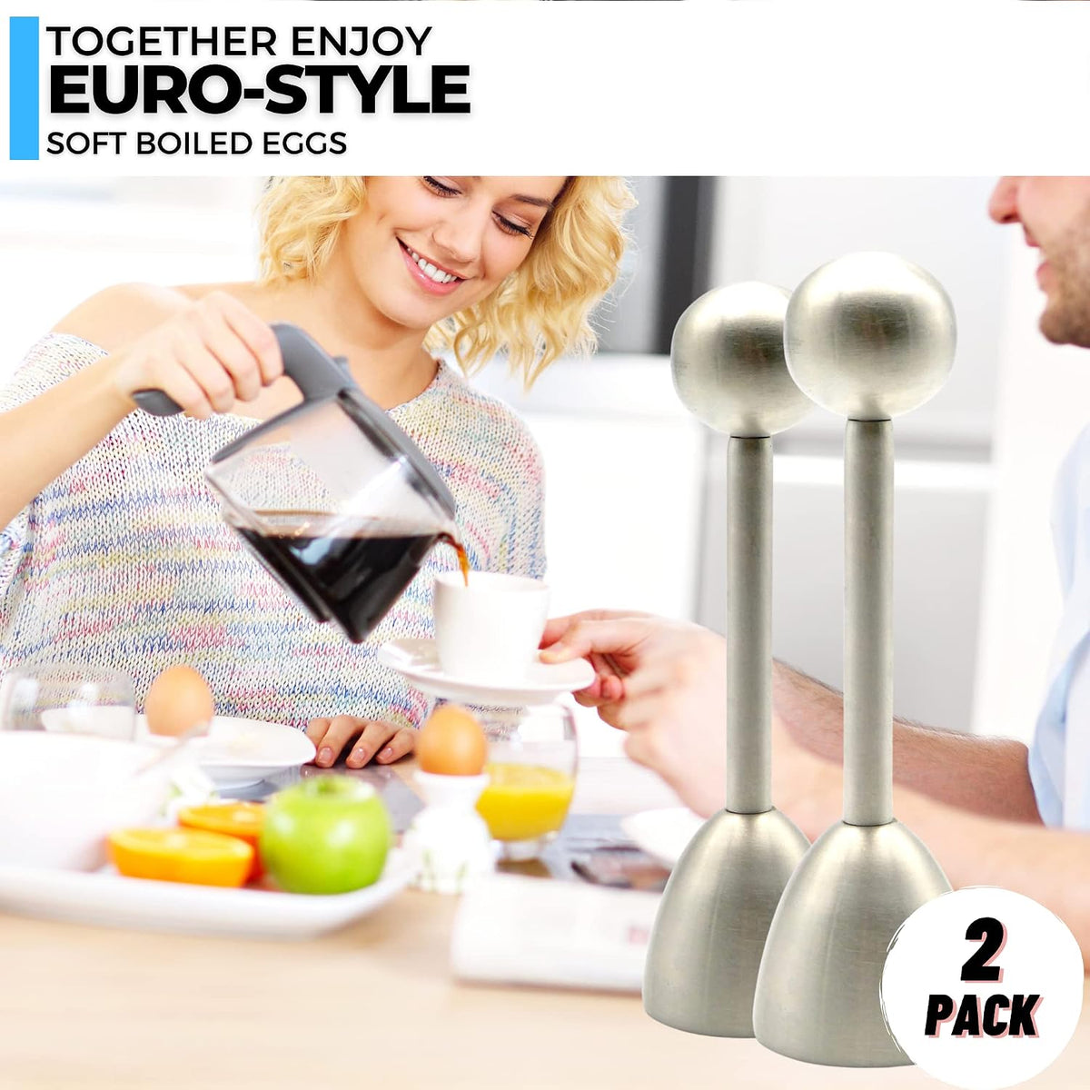 Stainless Steel Egg Topper & Perfect Egg Shell Opener for Soft Boiled Eggs