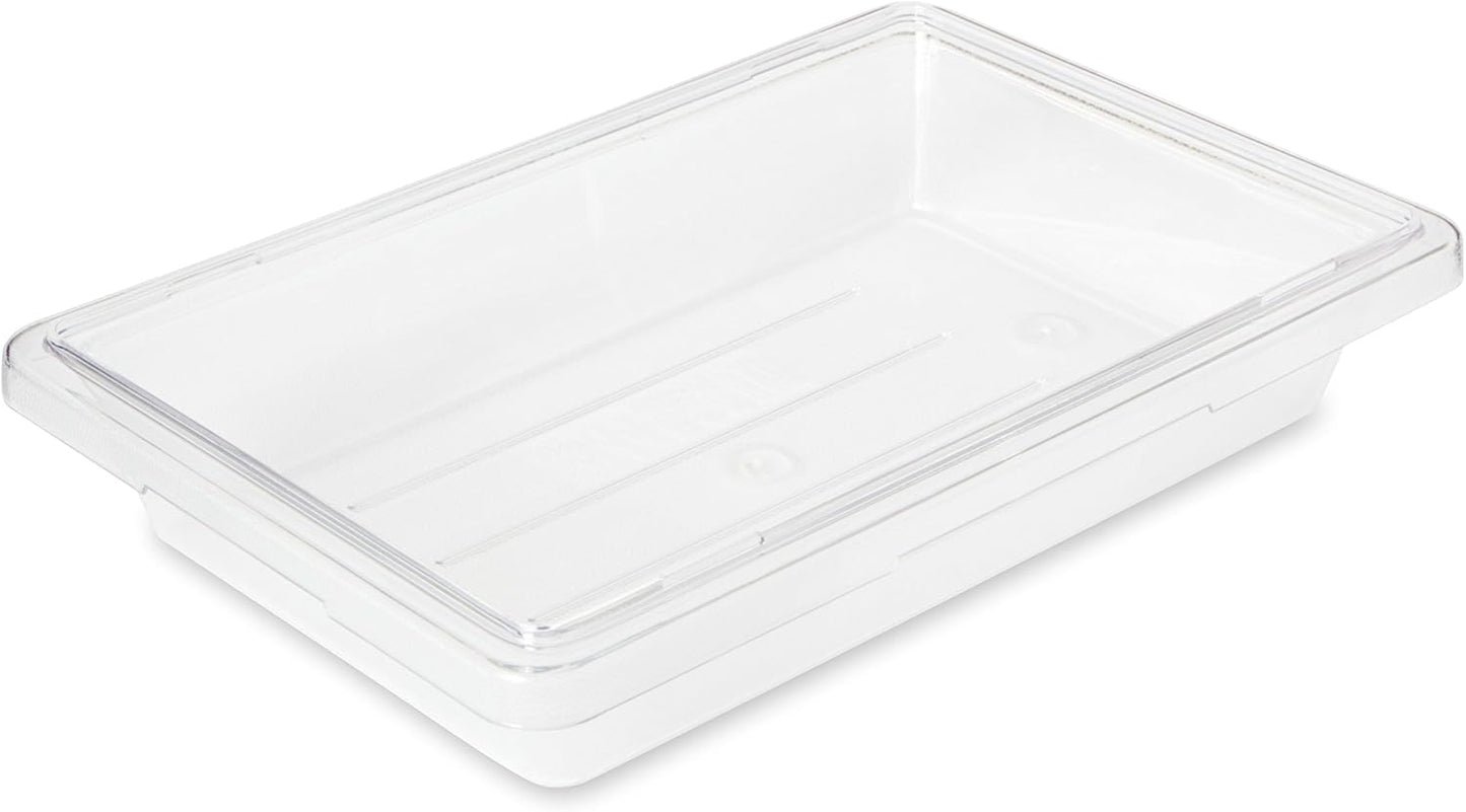 Rubbermaid Commercial Products Polycarbonate Food Storage Box/Tote, 2 Gallon, Clear, for Restaurant/Kitchen/Cafeteria