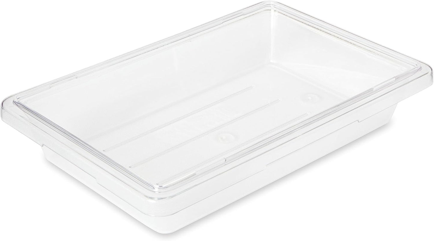 Rubbermaid Commercial Products Polycarbonate Food Storage Box/Tote, 2 Gallon, Clear, for Restaurant/Kitchen/Cafeteria
