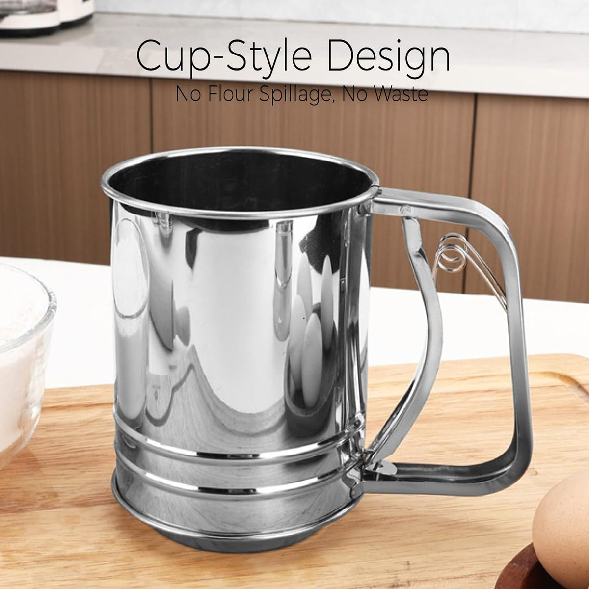 Flour Sifter,4 Cups Sifter for Baking,Powdered Sugar Shaker Duster