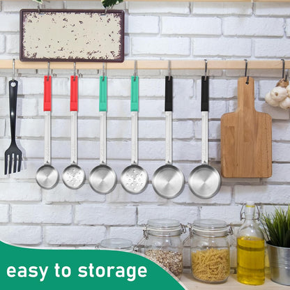 Reallnaive 6 Pcs Portion Control Serving Spoons, 3 Size