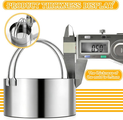 Round Cookie Cutters (2, 3, 3.5, 4, 5, 6 Inch) Biscuit Cutter Set