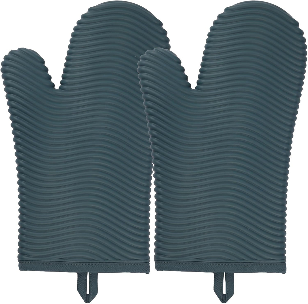 Yutat Silicone Oven Mitts - Oven Mitts and Pot Holders Sets Made of Non-Slip & BPA-Free Silicone, High Heat Resistant 500 Degrees, Perfect for Kitchen Cooking Baking BBQ, Peak Green