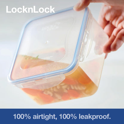 Lock & Lock HPL817S12 Easy Essentials Storage Set/Food Containers Airtight Bins/BPA-Free/Dishwasher Safe, 24 Piece - Clear