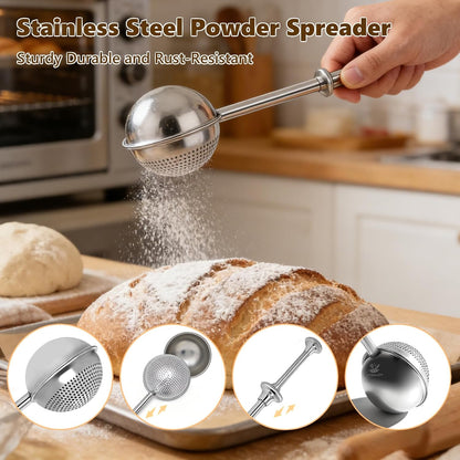 13-Inch Danish Dough Whisk Set, Sourdough Tools for Bread Making