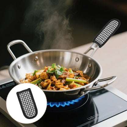 4 PCS Hot Handle Covers, Heat Resistant Pan Handle Sleeve, Machine Washable Handles Mitts Non Slip Cast Iron Skillet Holder Covers for Home Kitchen BBQ Baking Cookware(Classic Styles)