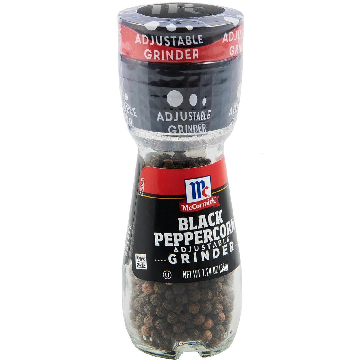 McCormick Sea Salt Grinder, 2.12 oz (Pack of 6) - One 6 Pack of 2.12 Ounce Glass Bottles of Mediterranean Sea Salt, Best for Tabletop Use