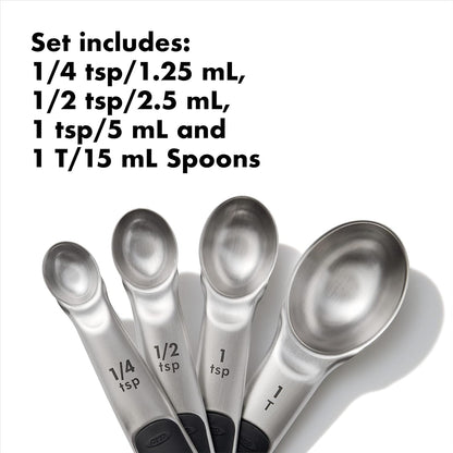 OXO Good Grips 4 Piece Stainless Steel Measuring Cups with Magnetic Snaps