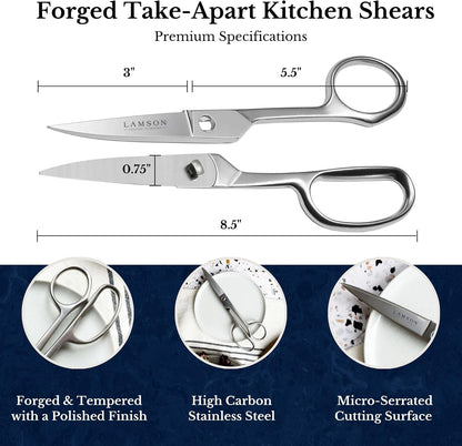 Lamson Kitchen Shears, 8 In Forged Take Apart Poultry Scissors