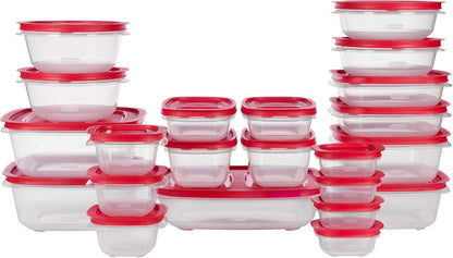 Rubbermaid EasyStore Large Containers, 18-Piece Set, Food Storage Containers with Lids