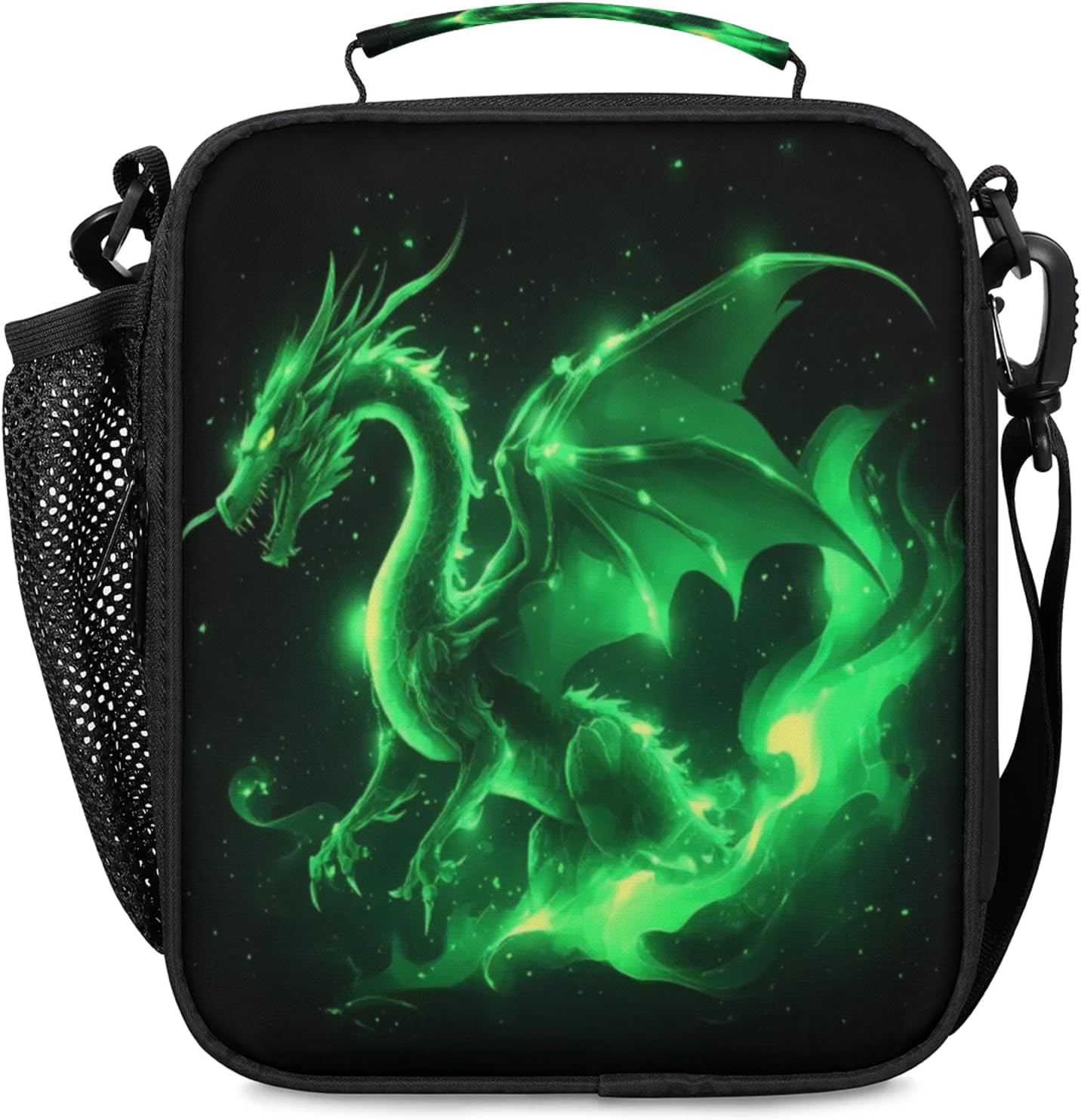 Insulated Lunch Box for Girls Kids Axolotl Lunch Bags Reusable Portable Lunchbox with Adjustable Shoulder Strap and Water Bottle Holder for Work School Travel