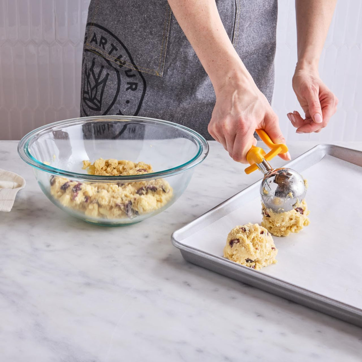 King Arthur Baking Company Tablespoon Cookie Scoop Dough Portions for Drop Cookies, Mini Scones, and Pizzelle