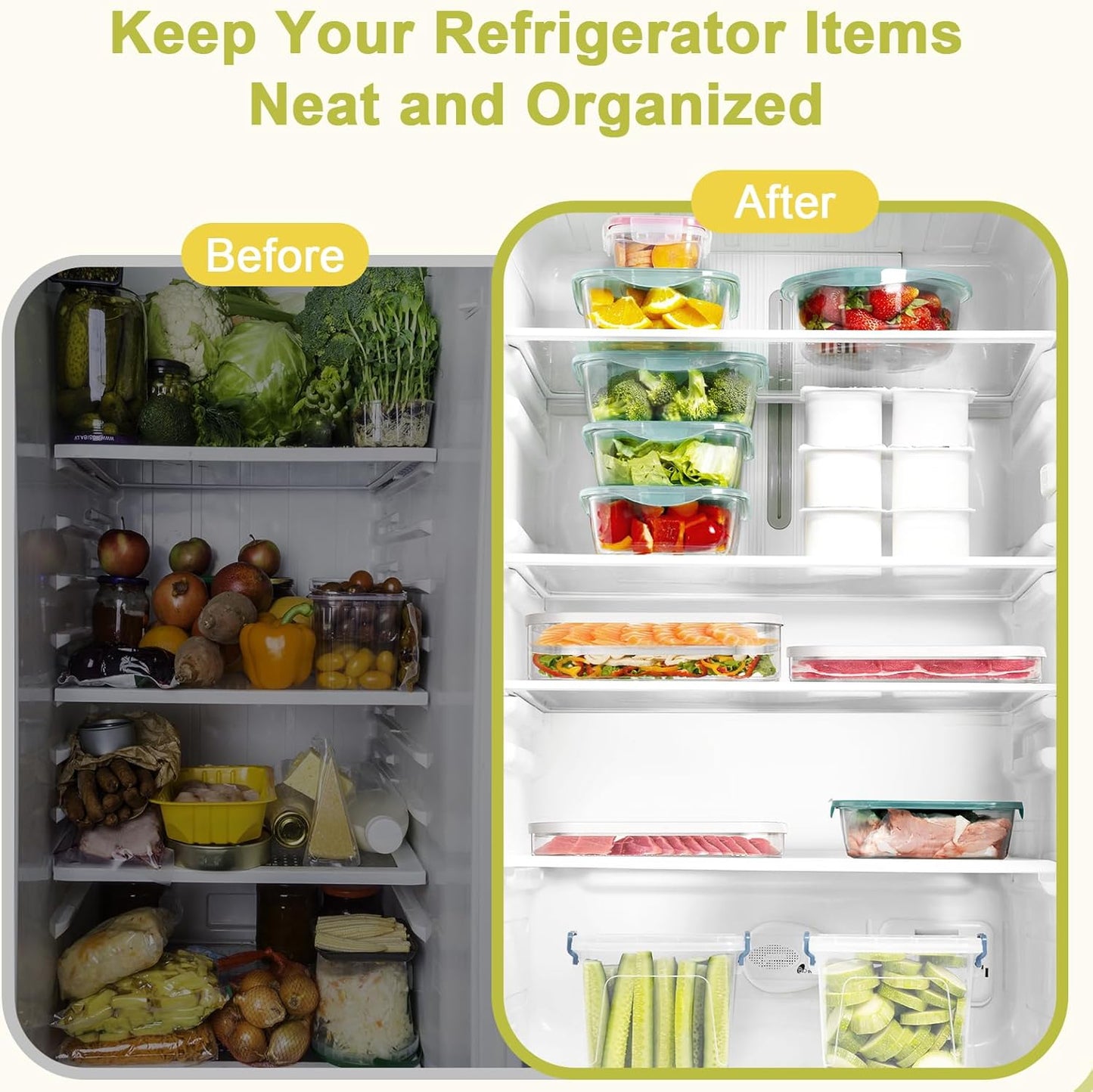 Cecnamt Stackable Deli Meat Container with Drainage Groove and Silicone Lid, Clear Refrigerator Storage Containers for Lunch Meats, Cold Cuts, Bacon, Cheese, BPA Free - 3 Layer