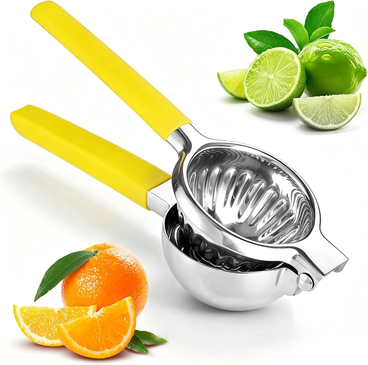 Stainless Steel Large Lemon Squeezer, Hand Juicer for Lime & Lemon