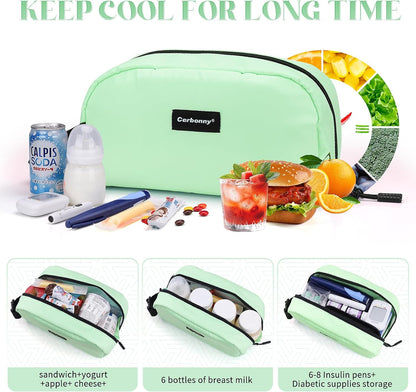 Cerbonny Freezable Cooler Bag for Work/School Travel - Mini Insulated Bag Fit For Yogurt