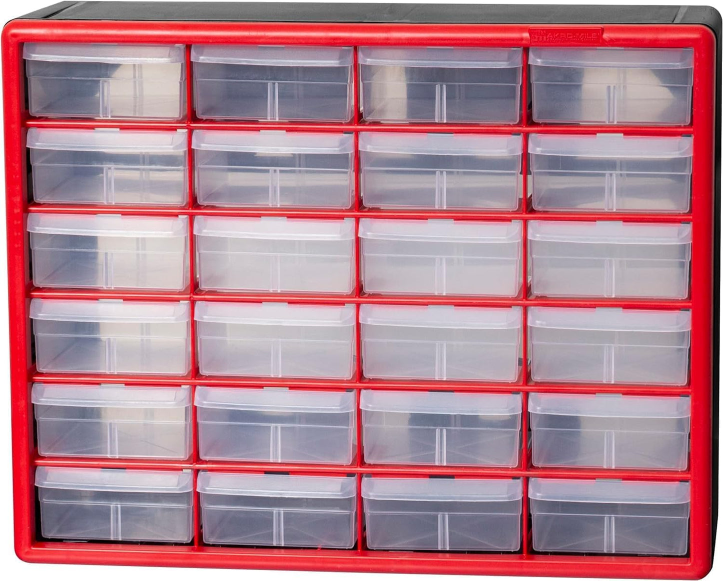 Akro-Mils 44-Drawer Plastic Drawer Storage Cabinet for Garage Organization, Bead Organizer, Building Bricks Storage, Teacher Toolbox, Makeup Organizer, 20" W x 6" D x 16" H, 10144 Black