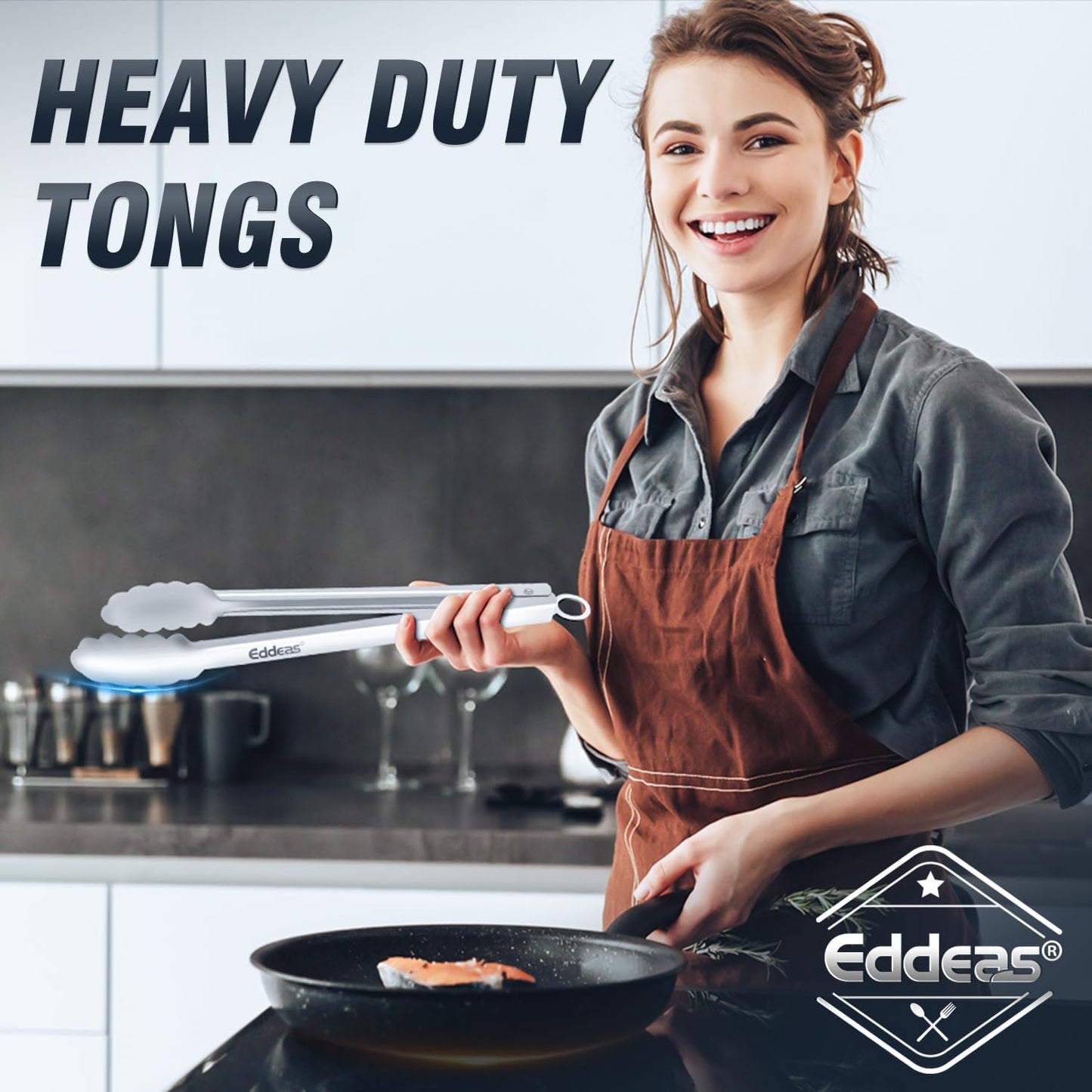 Metal Tongs For Cooking Up To 600°F Kitchen Tongs 2PCS - 9", 12 inch