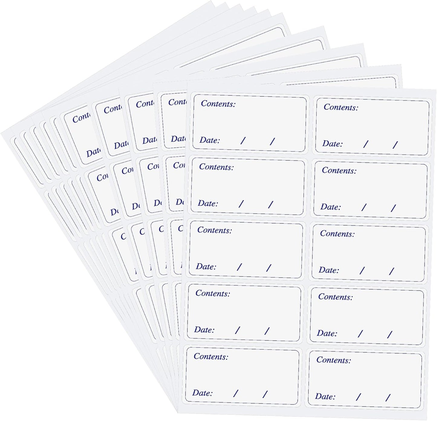 Hybsk Removable Freezer Food Labels for Jars Easy Peel Off - Frozen Food Storage Labels that Leave No Sticky Residue After Use (Type 2)