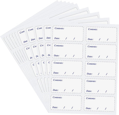 Hybsk Removable Freezer Food Labels for Jars Easy Peel Off - Frozen Food Storage Labels that Leave No Sticky Residue After Use (Type 2)