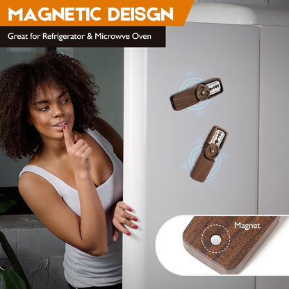Upgraded UFO Bread Lame Dough Scoring Tool,Magnetic Sourdough Scoring Tool,Black Walnut Bread Lame Cutter Scoring Knife for Bread Baking Includes 5 Replaceable Razor Blades for Bread Baking