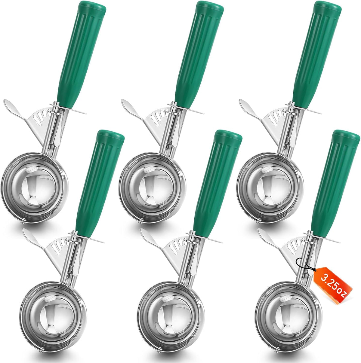 Reallnaive Ice Cream Scooper with Trigger, 4 oz, Gray