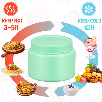 Lunch Box Kids, Leak Proof 5 Compartment Bento Box for Kids, 13oz Thermo for Hot Food Kids Lunch Box,Hot Lunch Box for School Travel