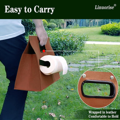 Grill Accessory Storage Bag, BBQ Tools Storage, Grill Storage Bag, Storage Container for Grilling ; Men's BBQ Gifts!（Material：Thickened Felt Cloth）
