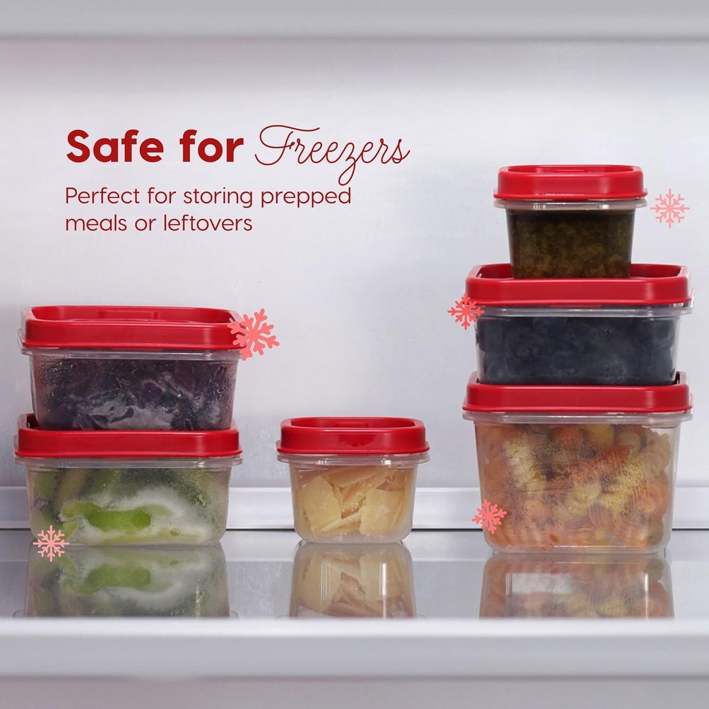IRIS USA 44 PC Plastic Food Storage Containers With Lids | 22 Meal Prep Containers & 22 Lids | Leftovers Office Lunch Snack Fruit, Microwave Dishwasher Freezer Safe, BPA Free