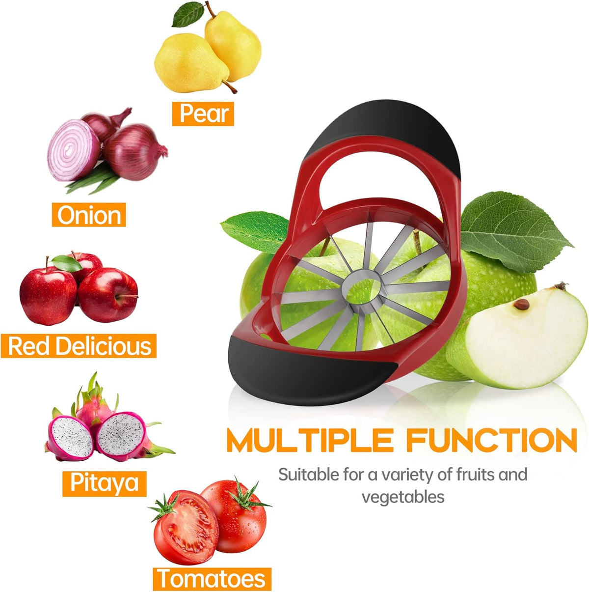 Supercenter Apple Cutter, Apple Corer and Slicer - 4.72 Inch Apple Slicer