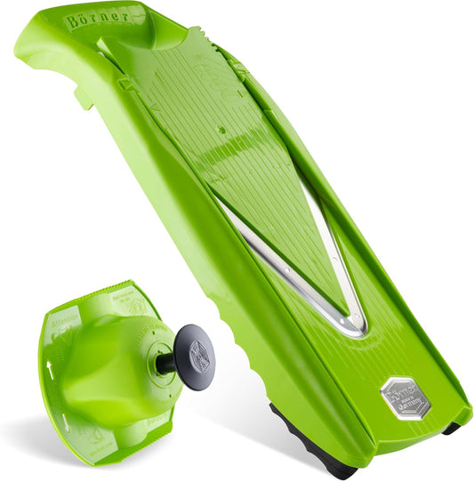 Mandoline Food Slicer Börner V5 (Basic Set) by Reston Lloyd • V-Slicer with Food Holder • Made in Germany • Fruit & Vegetable Chopper • Multiple Settings • Color: Orange