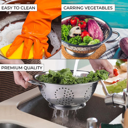 AVADOR Set of 6 Premium Stainless Steel Mixing Bowls Set, Easy To Clean, Space Saving Nestable Design, Great for Cooking, Baking, Prepping (0.75qt, 1.5qt, 3qt, 4qt, 5qt, 8qt)