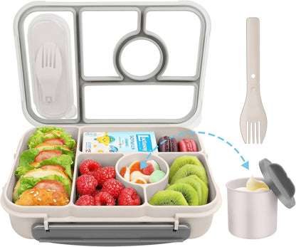 Lunch Box Kids,Bento Box Adult,Lunch Containers for Adults/Kids/Toddler,5 Compartments Bento Lunch Box with Sauce Vontainers,Microwave & Dishwasher & Freezer Safe(Purple)