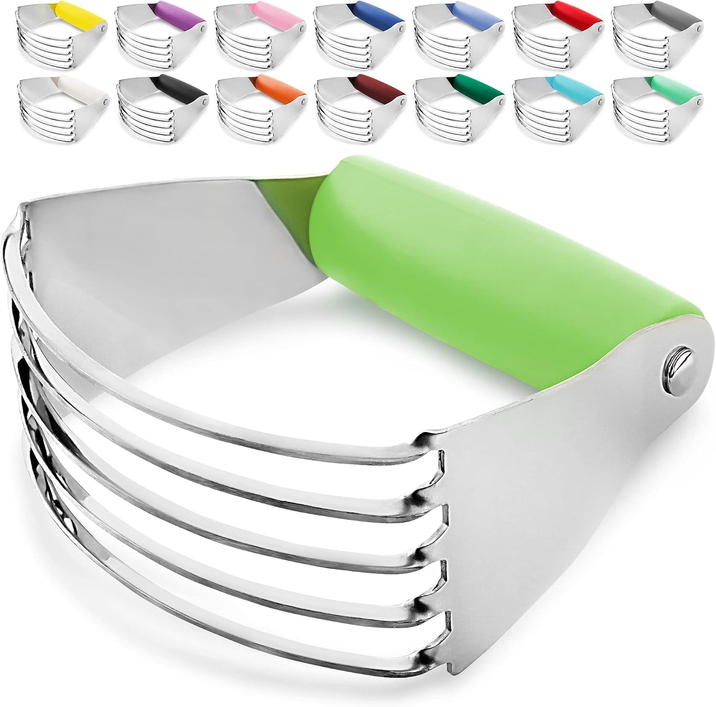 Zulay Premium Multi-purpose Stainless Steel Bench Scraper & Chopper, Easy to Read Etched Markings for Perfect Cuts, Quick & Easy Multi-use Dough Scraper, Dough Cutter & Pastry Scraper (Black)