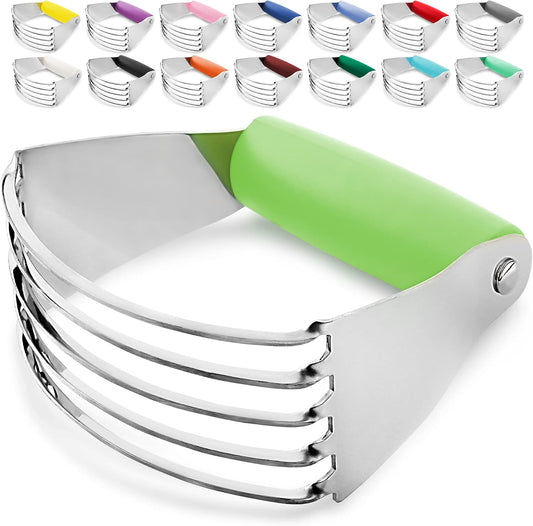Zulay Premium Multi-purpose Stainless Steel Bench Scraper & Chopper, Easy to Read Etched Markings for Perfect Cuts, Quick & Easy Multi-use Dough Scraper, Dough Cutter & Pastry Scraper (Black)