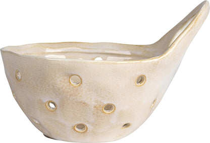 Creative Co-Op Stoneware Colanders with Handles, Set of 2