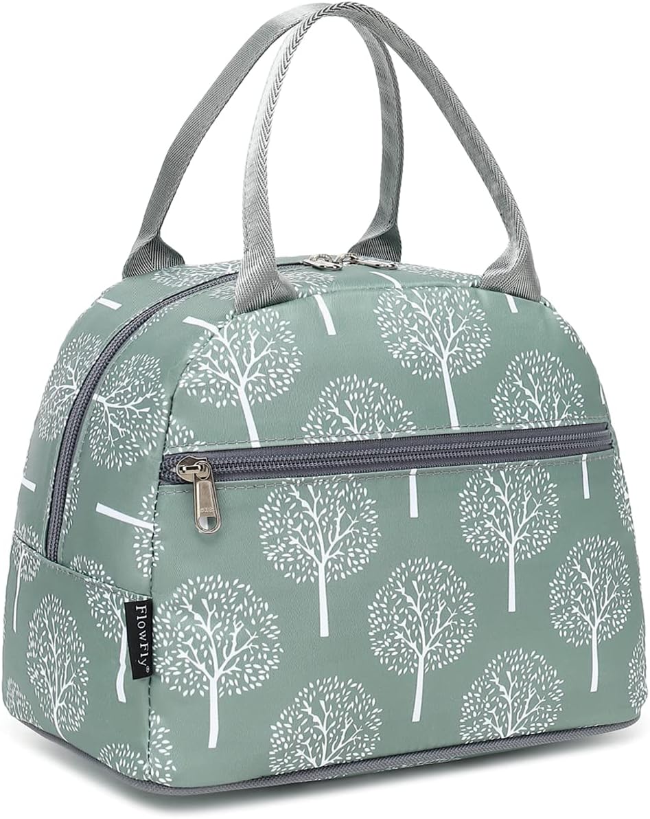 FlowFly Insulated Lunch Cooler Bag - Tote Bag Organizer for Women/Men, Black - Colors B